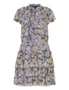Floral Ruffle-Trim Georgette Dress Lauren Ralph Lauren Patterned