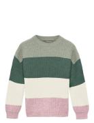 Kmgsandy L/S Stripe Pullover Knt Noos Kids Only Green