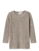 Nmfwang Wool Needle Ls Top Solid Noos Name It Brown
