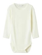 Nmfwang Wool Needle Ls Body Solid Noos Name It White