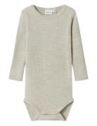 Nbnwax Wool Rib Ls Body Noos Name It Cream