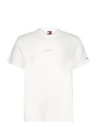 Tjm Slim Waffle Script Tee Tommy Jeans White