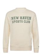 Graphic C-Neck GANT Cream