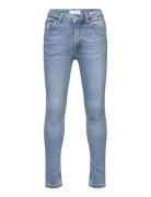 Star-Embroidered Skinny Jeans Mango Blue