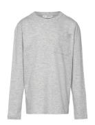 Long-Sleeved T-Shirt With Pocket Mango Grey