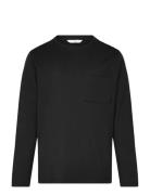 Long-Sleeved T-Shirt With Pocket Mango Black