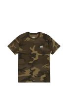 Basic T Small Logo Camo Alpha Industries Brown