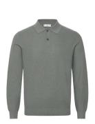 Micro-Structured Cotton Polo Shirt Mango Green