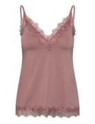 Rwbillie Sl Lace Strap Top Rosemunde Pink