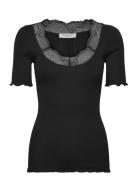 Rwbeatha 2/4 Lace T-Shirt Rosemunde Black