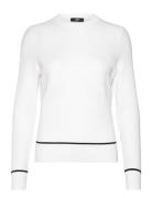 Chev Sweater With Tipping Callaway White