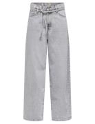 Onlgianna Mw Str Jeans Lg Bleach Dot ONLY Grey