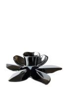 Flower Art Deco Candlestick Kunstindustrien Black