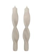 Twist Taper Candle Broste Copenhagen Grey