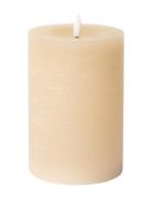 Rustic Finish Led Pillar Candle C'est Bon Beige