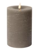 Rustic Finish Led Pillar Candle C'est Bon Grey