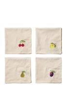 Napkins 4-Pack Tutti Frutti Midnatt Cream