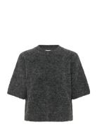 Kaemilie Cropped Knit Pullover Kaffe Grey