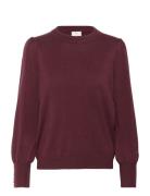 Kalizza Round Neck Knit Pullover Bu Kaffe Red