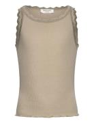 Rkbalta Modal Sl Short Lace Top Rosemunde Kids Beige