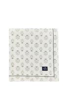 Floral Printed Organic Cotton Tablecloth Lexington Home White