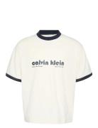 Ss Retro Logo Ringer 16S Rlxd Te Calvin Klein Jeans White