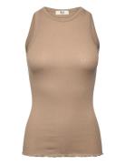 Rmwjohanne Sl Boxer Top RM By Rosemunde Beige