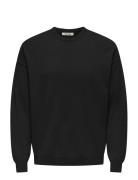 Onsjob Rlx Ls Boucle Crew Knit ONLY & SONS Black