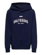 Osjceres Reg Vintage Print Hood Swt Noos ONLY & SONS Navy