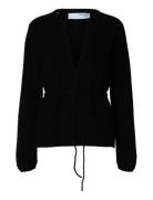 Slfsia Ras Ls Knit Belt Cardigan Selected Black