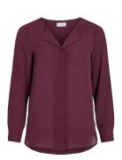 Vilucy L/S Shirt - Noos Vila Burgundy