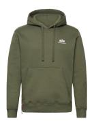 Basic Hoodie Small Logo Alpha Industries Green