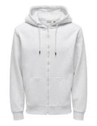 Onsceres Zip Thr. Hoodie Sweat Noos ONLY & SONS Grey