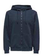 Onsceres Zip Thr. Hoodie Sweat Noos ONLY & SONS Navy