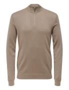 Onswyler Life Reg 14 Half Zip Knit Noos ONLY & SONS Beige