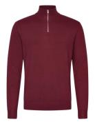 Ecovero Half Zip L/S Knit Lindbergh Burgundy