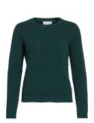 Vidalo O-Neck L/S Knit Top- Noos Vila Green