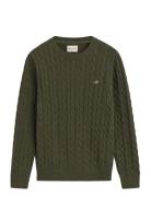 Cotton Cable C-Neck GANT Green