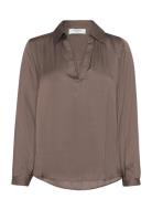 Rwmessina Ls Regular Shirt Rosemunde Brown