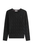 Soft Wool Cable C-Nk Ls Swt Tommy Hilfiger Black