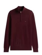 Essential Cotton Zip Mock Tommy Hilfiger Burgundy