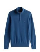 Essential Cotton Zip Mock Tommy Hilfiger Blue