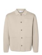 Slhmike Light Relaxed Polo Cardigan Noos Selected Cream