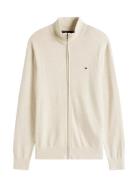 Essential Cotton Zip Thru Tommy Hilfiger Cream