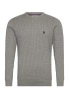 Mads Reg Cot Uspa M Knit U.S. Polo Assn. Grey