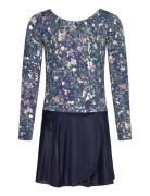 Hmljr Mix Gymsuit L/S Hummel Navy