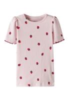 Nmfjillie Xsl Ss Top Name It Pink