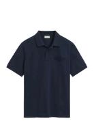 Reg Tonal Shield Ss Polo GANT Navy