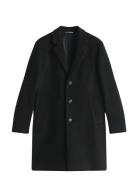 Dc Wool Mix Coat Tommy Hilfiger Black