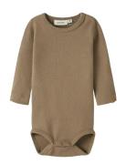 Nbmthoro Leo Ls Slim Body Lil Lil'Atelier Brown